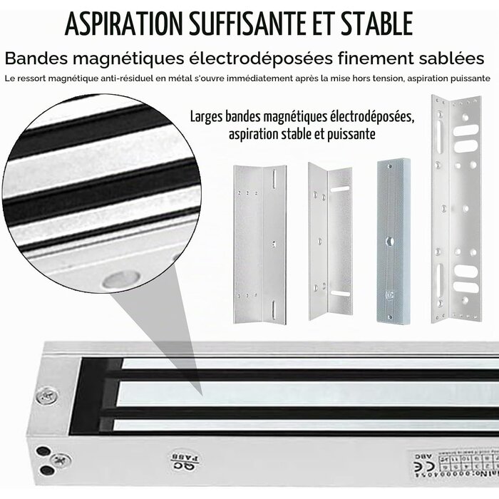 Électroaimant de verrouillage 280kg - Jusqu'à -62% sur votre sécurité
