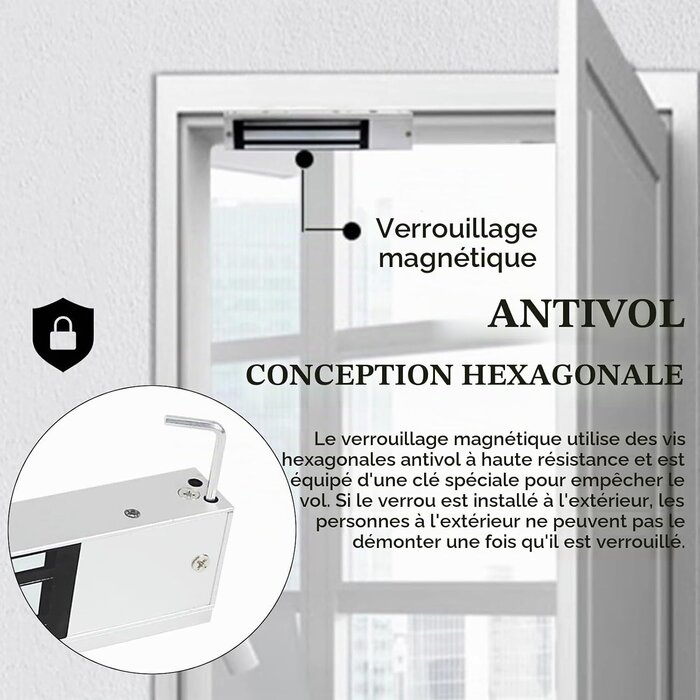 Électroaimant de verrouillage 280kg - Jusqu'à -62% sur votre sécurité