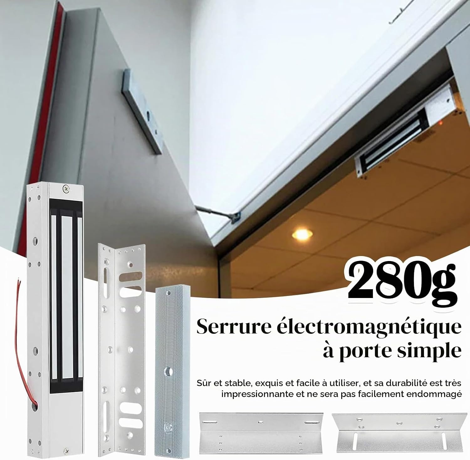 Électroaimant de verrouillage 280kg - Jusqu'à -62% sur votre sécurité