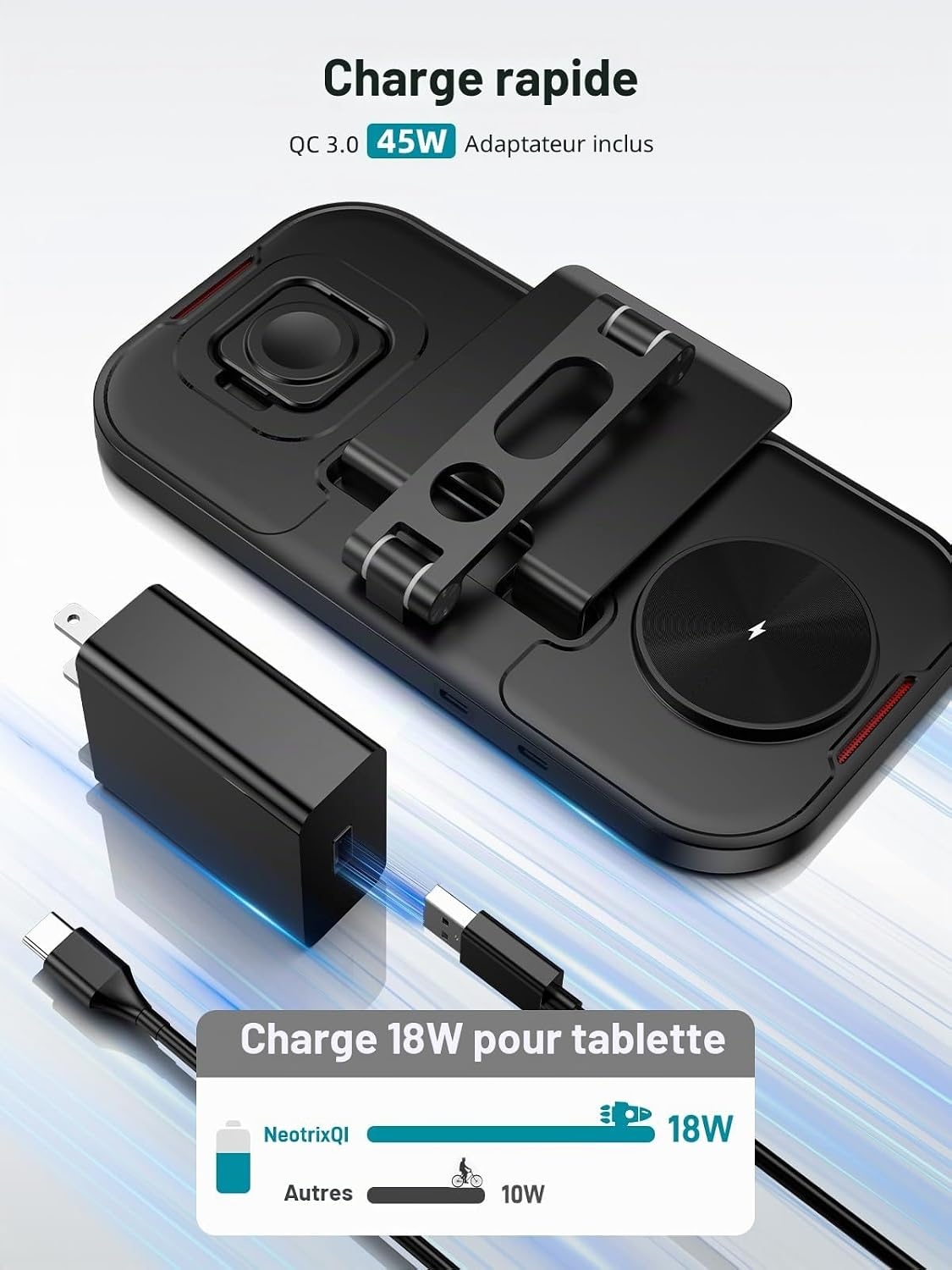 Station de charge 4-en-1 universelle - Jusqu'à 58% de réduction