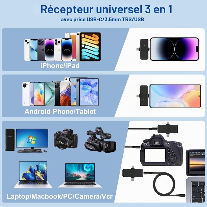 Micro-cravate Sans Fil Universel - Double Micro - Jusqu'à 58% de réduction