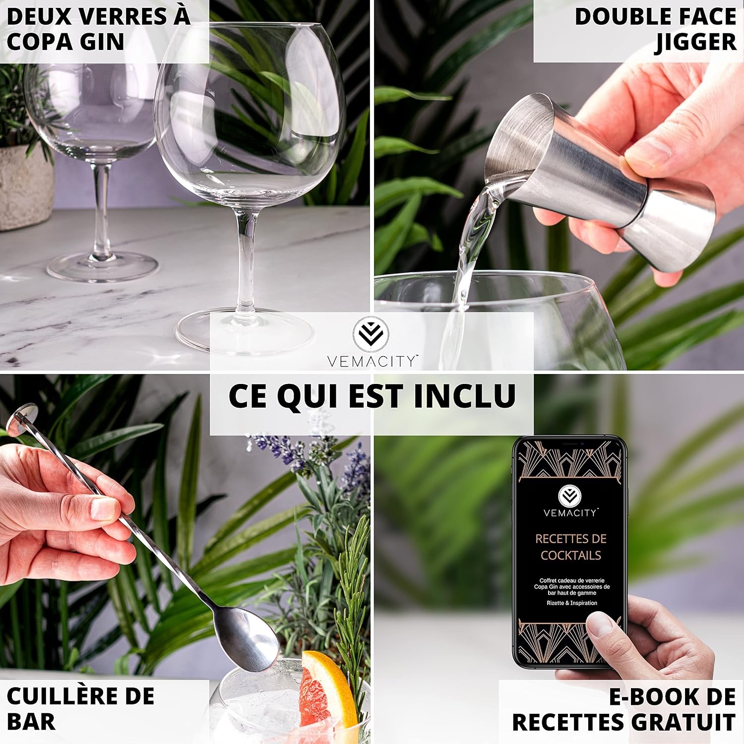 Set de 2 verres à Gin Tonic Copa 700ml - Jusqu'à 58% de réduction