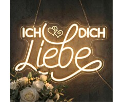 Néon LED Ich liebe Dich - Blanc chaud - Jusqu'à -52%