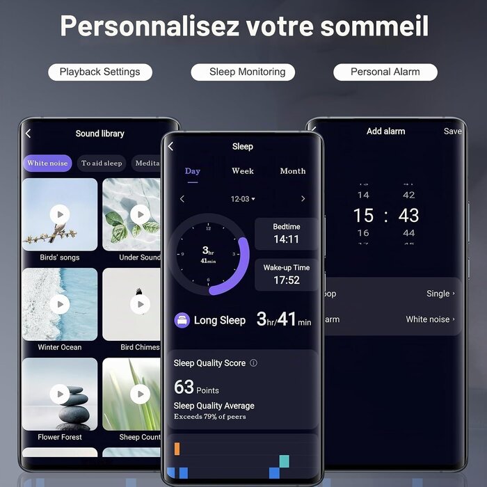 Écouteurs de sommeil avec bruit blanc - Jusqu'à 58% de remise