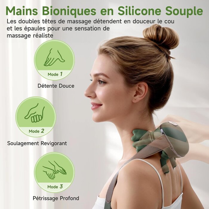 Masseur cervical sans fil : soulagement profond jusqu'à -64%