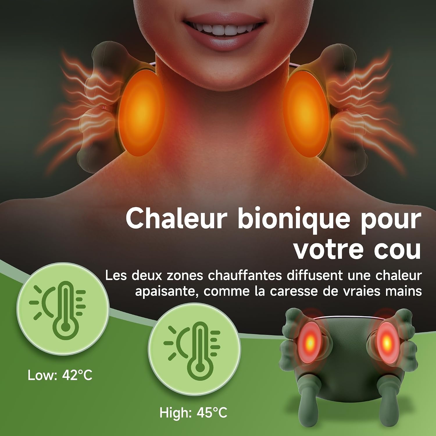 Masseur cervical sans fil : soulagement profond jusqu'à -64%