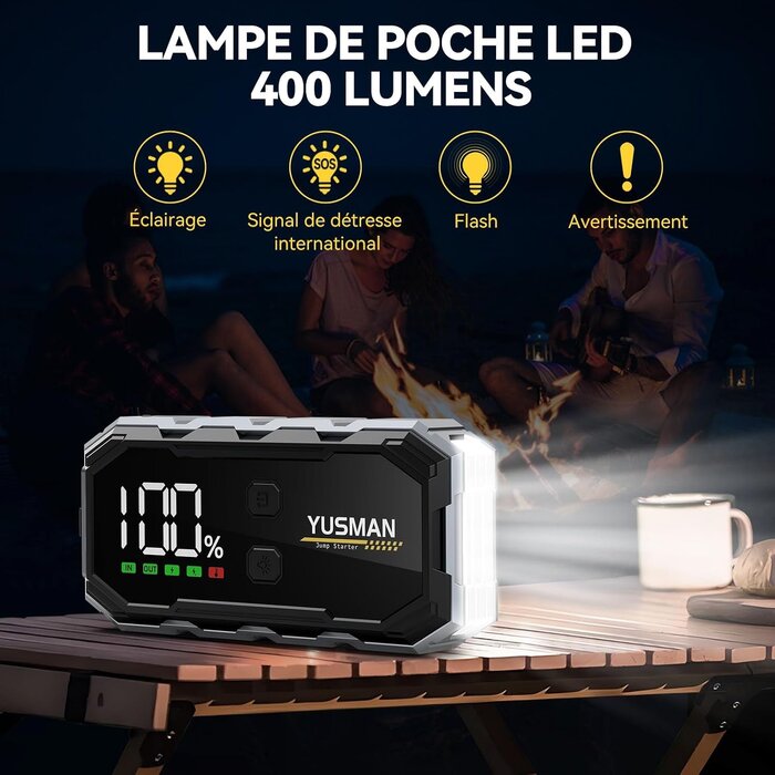 Booster de batterie 6000A avec Powerbank - Jusqu'à 32% de remise