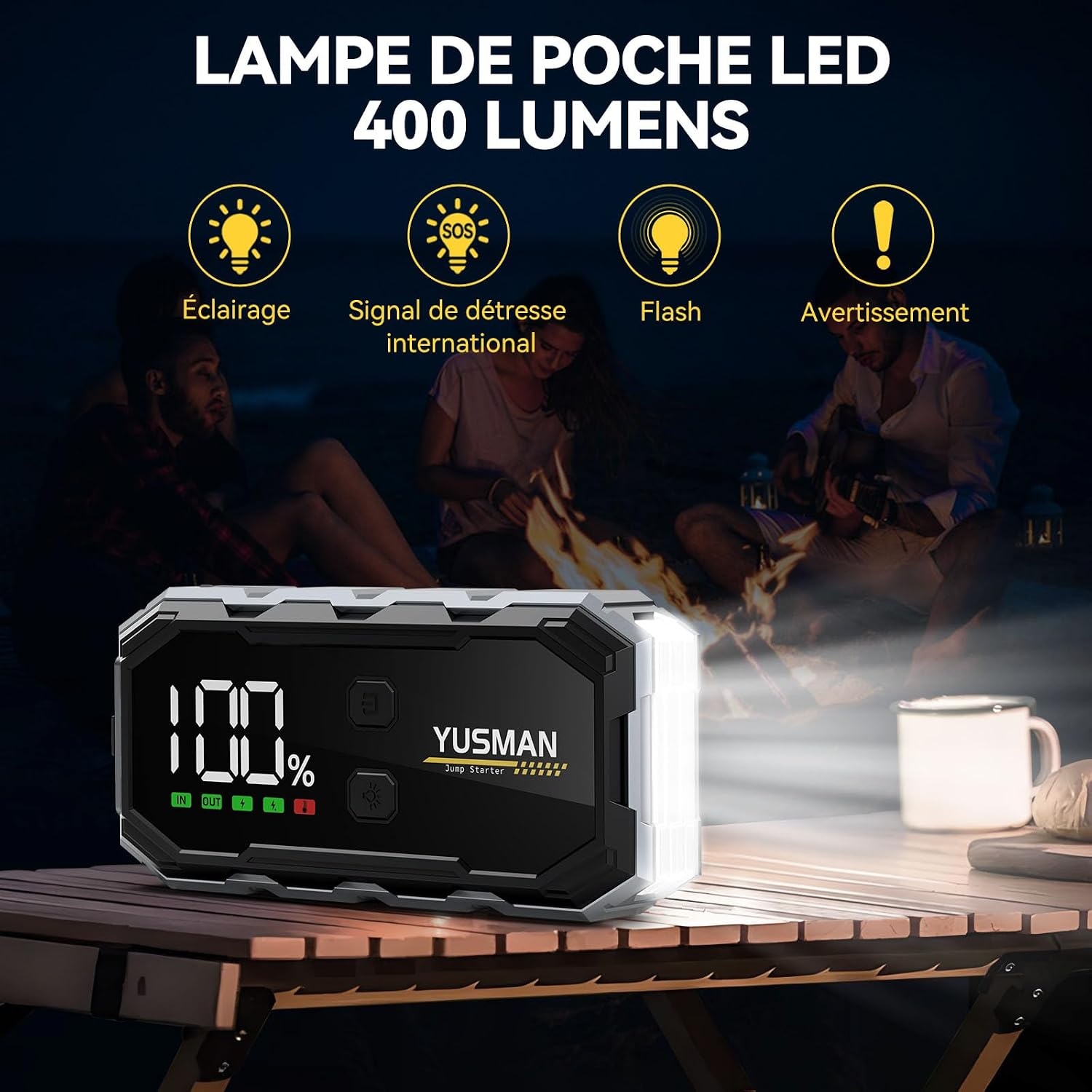 Booster de batterie 6000A avec Powerbank - Jusqu'à 32% de remise