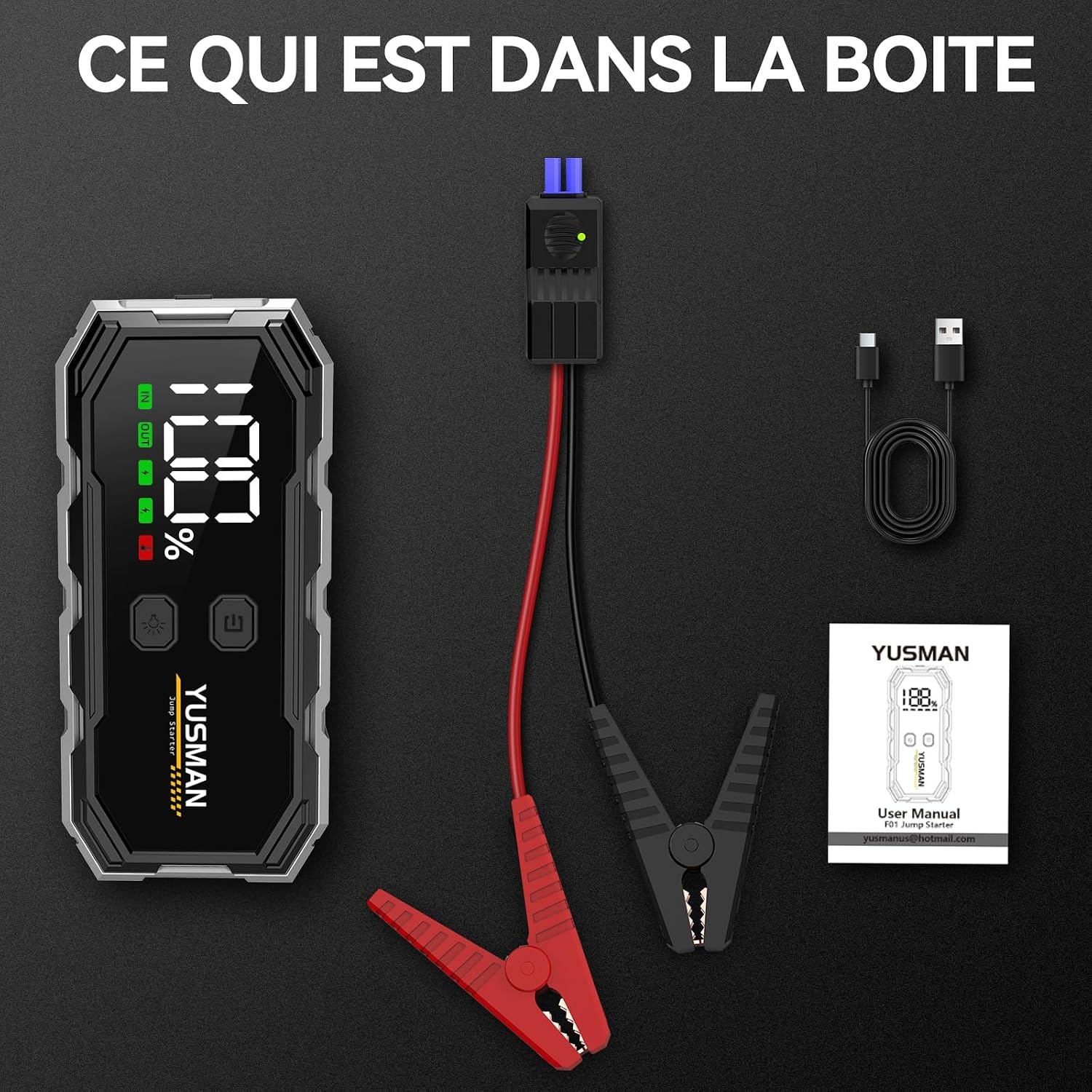 Booster de batterie 6000A avec Powerbank - Jusqu'à 32% de remise