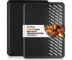 Ensemble Plaque de Cuisson et Grille Inox - Jusqu'à -52%