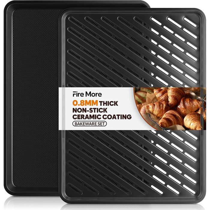 Set plaque et grille de cuisson inox 44x33cm - Jusqu'à 60% de réduction