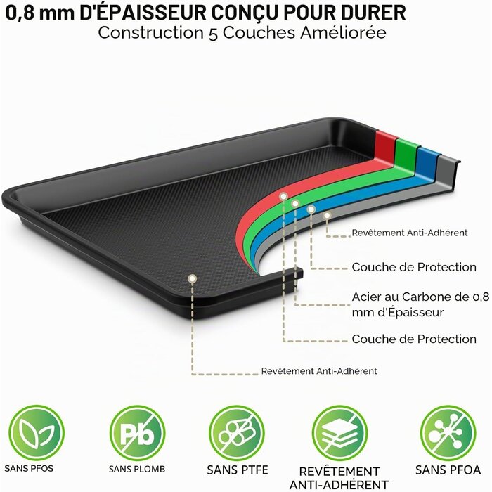 Set plaque et grille de cuisson inox 44x33cm - Jusqu'à 60% de réduction