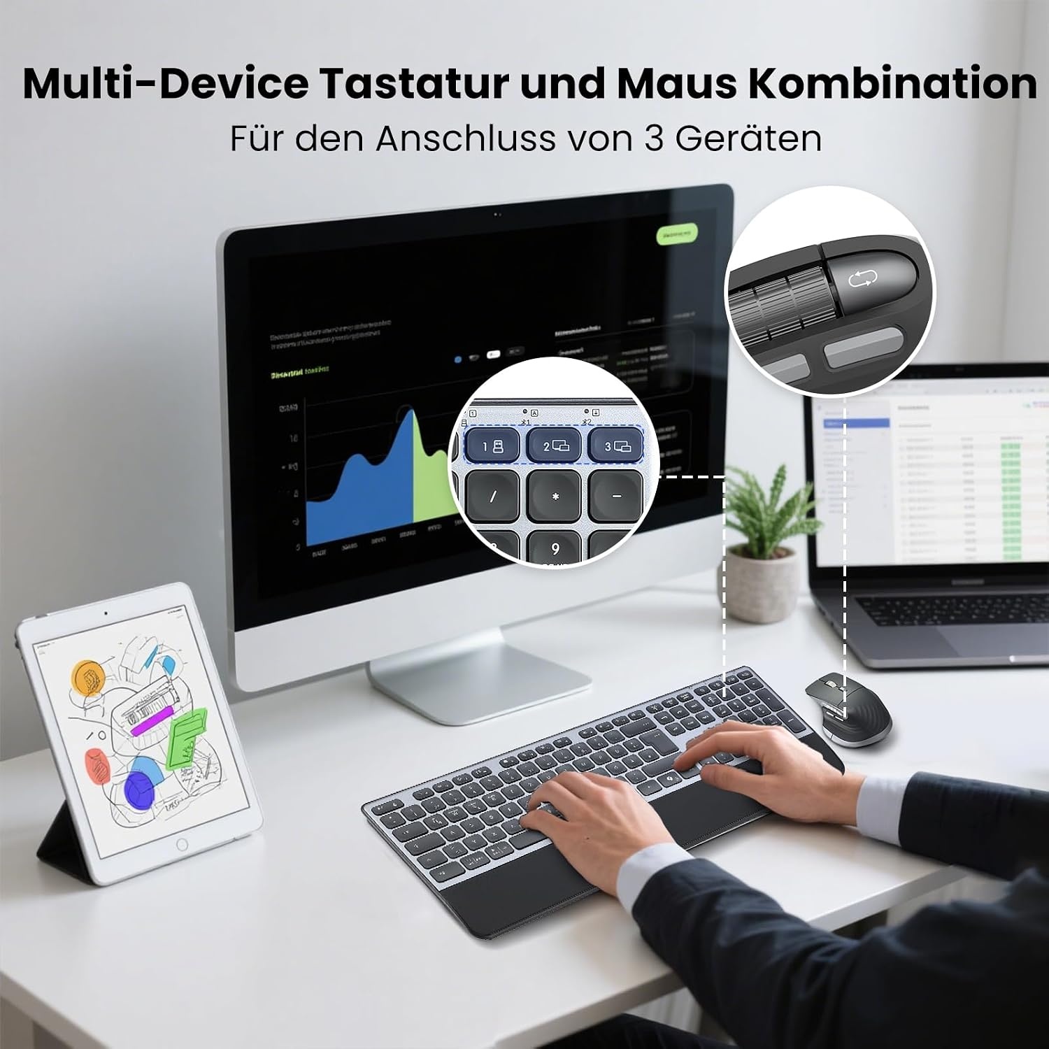 Citlla Ensemble clavier et souris sans fil ergonomique - Jusqu'à 59% de réduction
