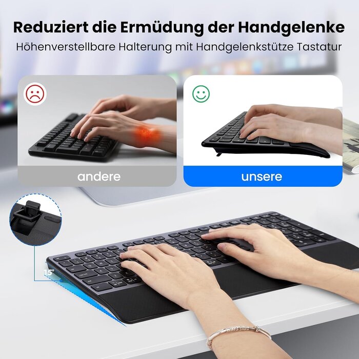Citlla Ensemble clavier et souris sans fil ergonomique - Jusqu'à 59% de réduction
