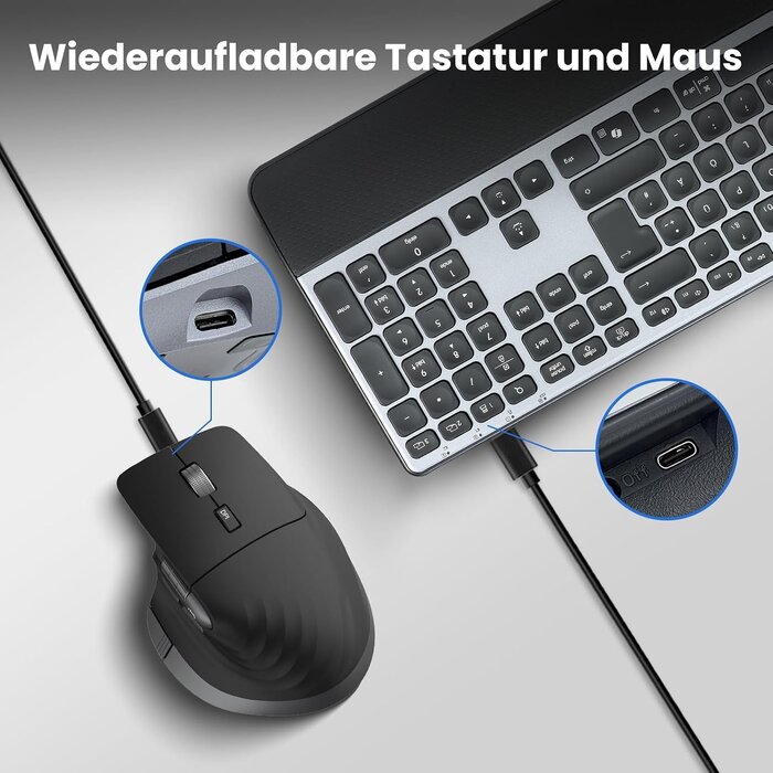 Citlla Ensemble clavier et souris sans fil ergonomique - Jusqu'à 59% de réduction