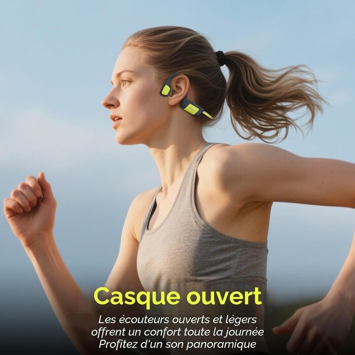 Casque Conduction Osseuse MP3 32Go IP68 - Jusqu'à -46% de réduction