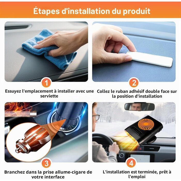 Chauffage portable 12V 200W pour voiture - Jusqu'à 30% de remise