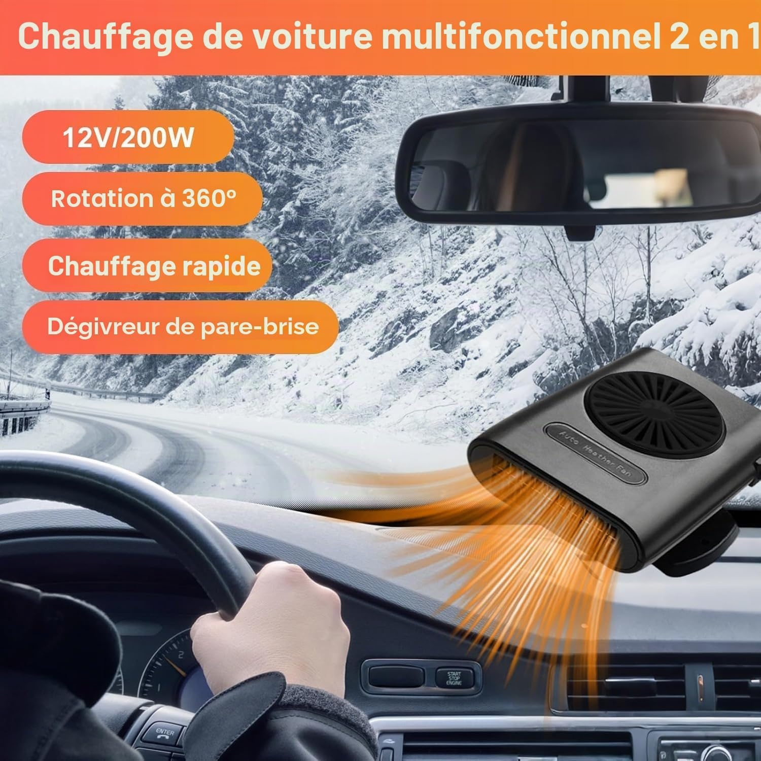 Chauffage et dégivreur voiture 12V - Jusqu'à 30% de remise