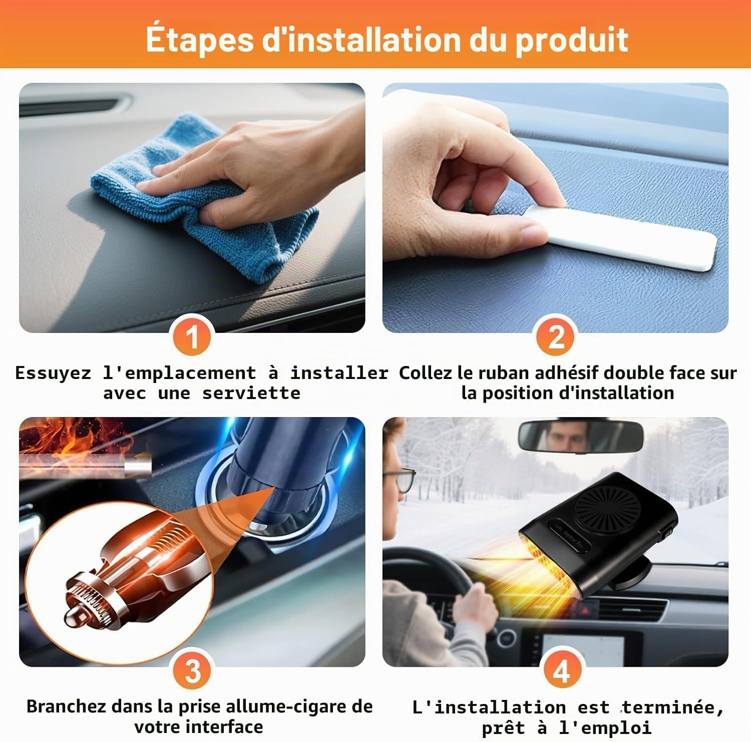 Chauffage et Dégivreur Auto 12V - Jusqu'à 30% de remise