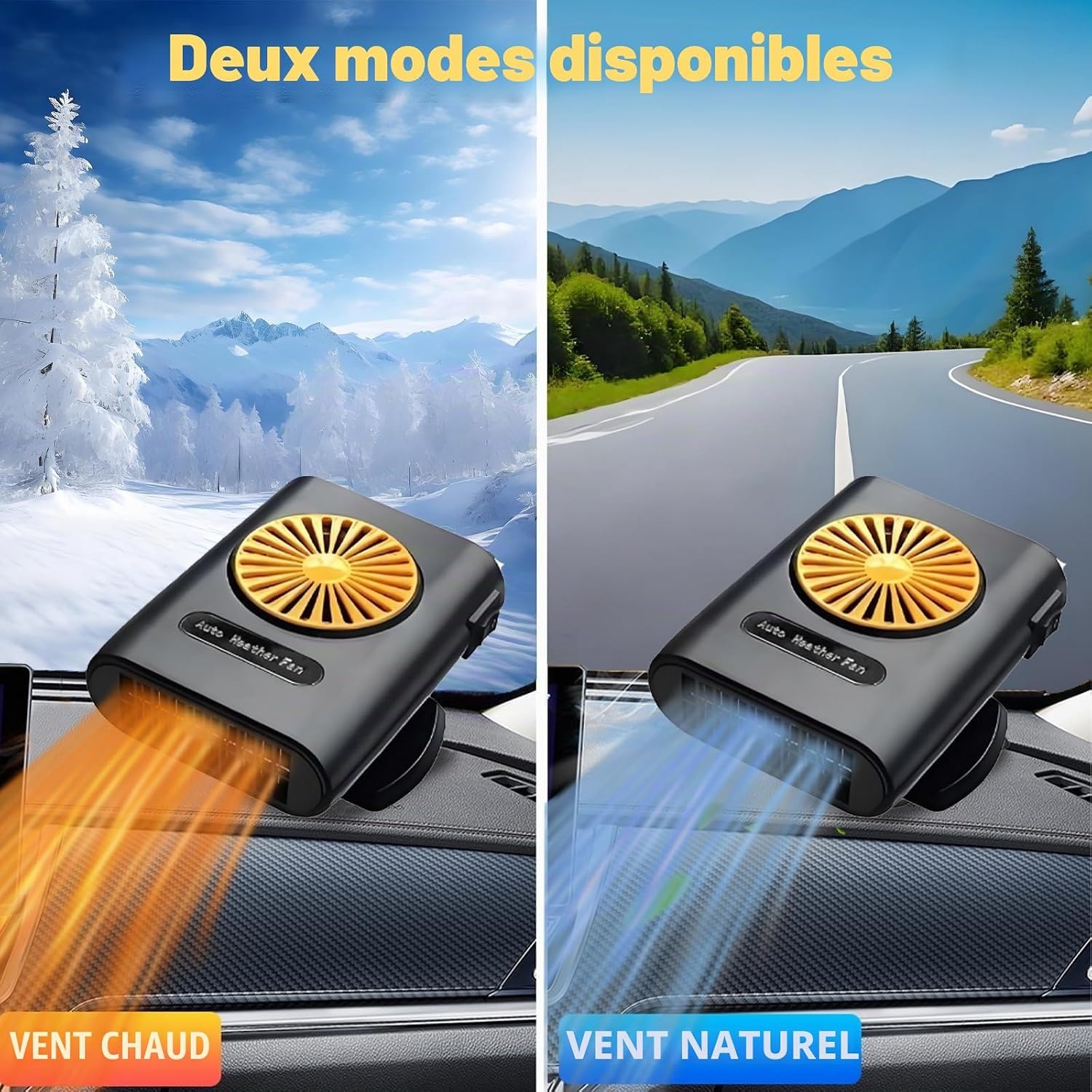 Chauffage portable 12V 200W pour voiture - Dégivreur - Jusqu'à -30%