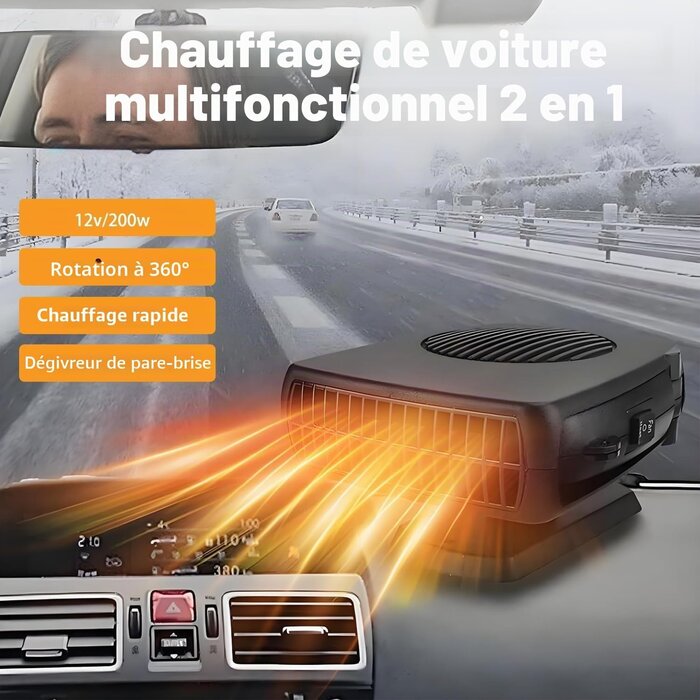 Chauffage et Dégivreur Auto 12V 200W - Jusqu'à 30% de remise