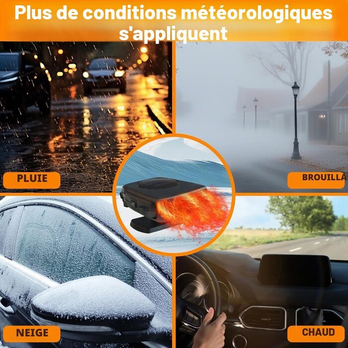 Chauffage et Dégivreur Auto 12V 200W - Jusqu'à 30% de remise