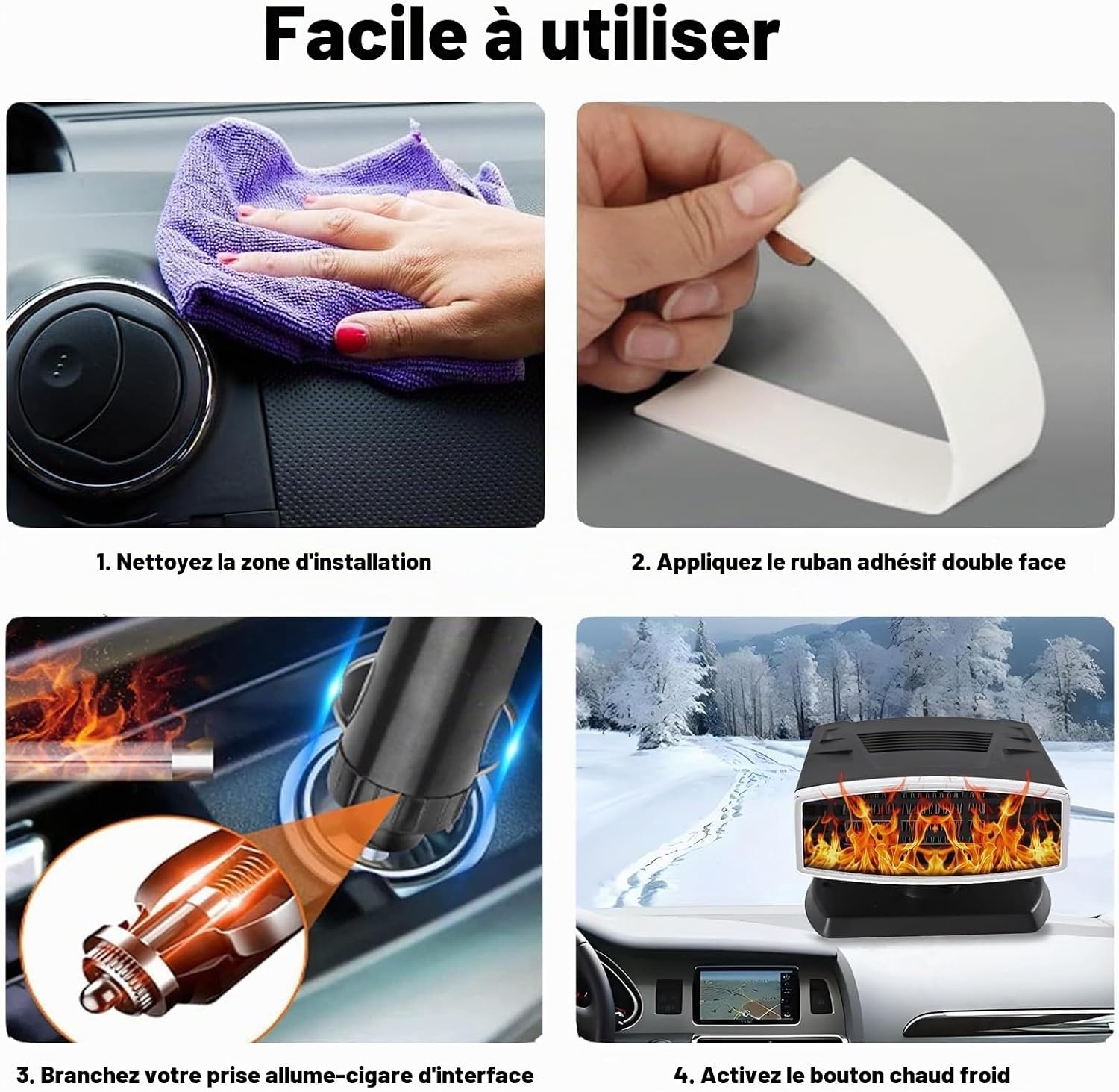 Chauffage de voiture 12V 200W dégivreur et ventilateur - 43% de remise