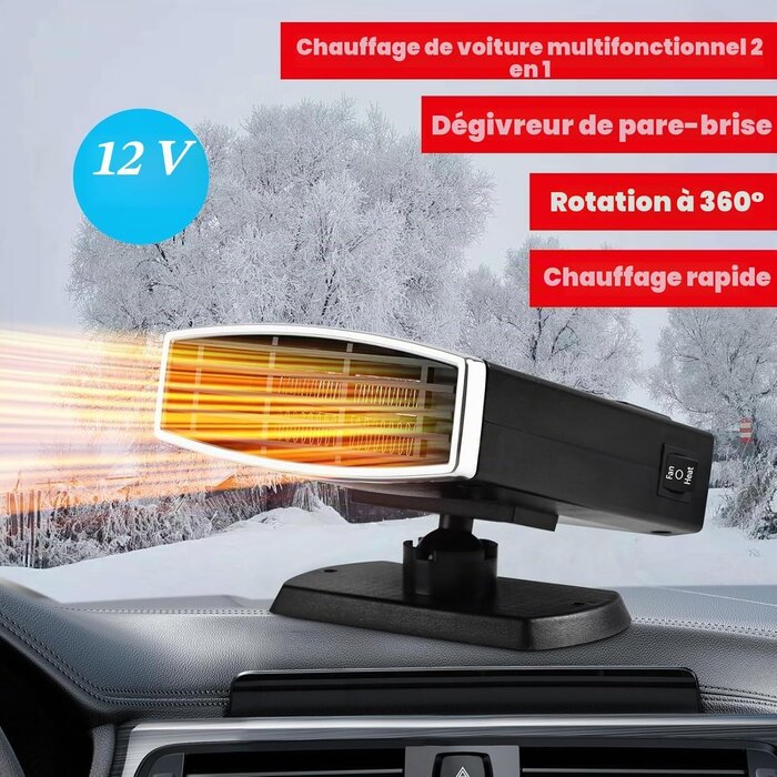 Chauffage portable 12V pour voiture - Dégivreur 200W - Jusqu'à 30% de remise