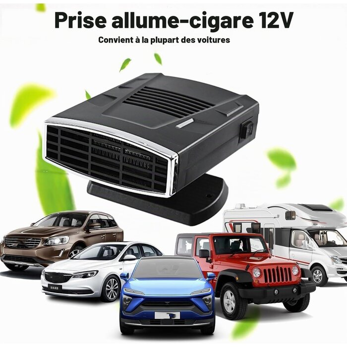Chauffage portable 12V pour voiture - Dégivreur 200W - Jusqu'à 30% de remise