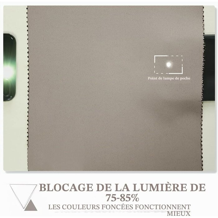 Rideaux occultants thermiques 140x280cm - Sable - Jusqu'à -33%
