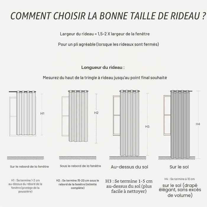 Lot de 2 rideaux occultants thermiques beige - Jusqu'à -33%