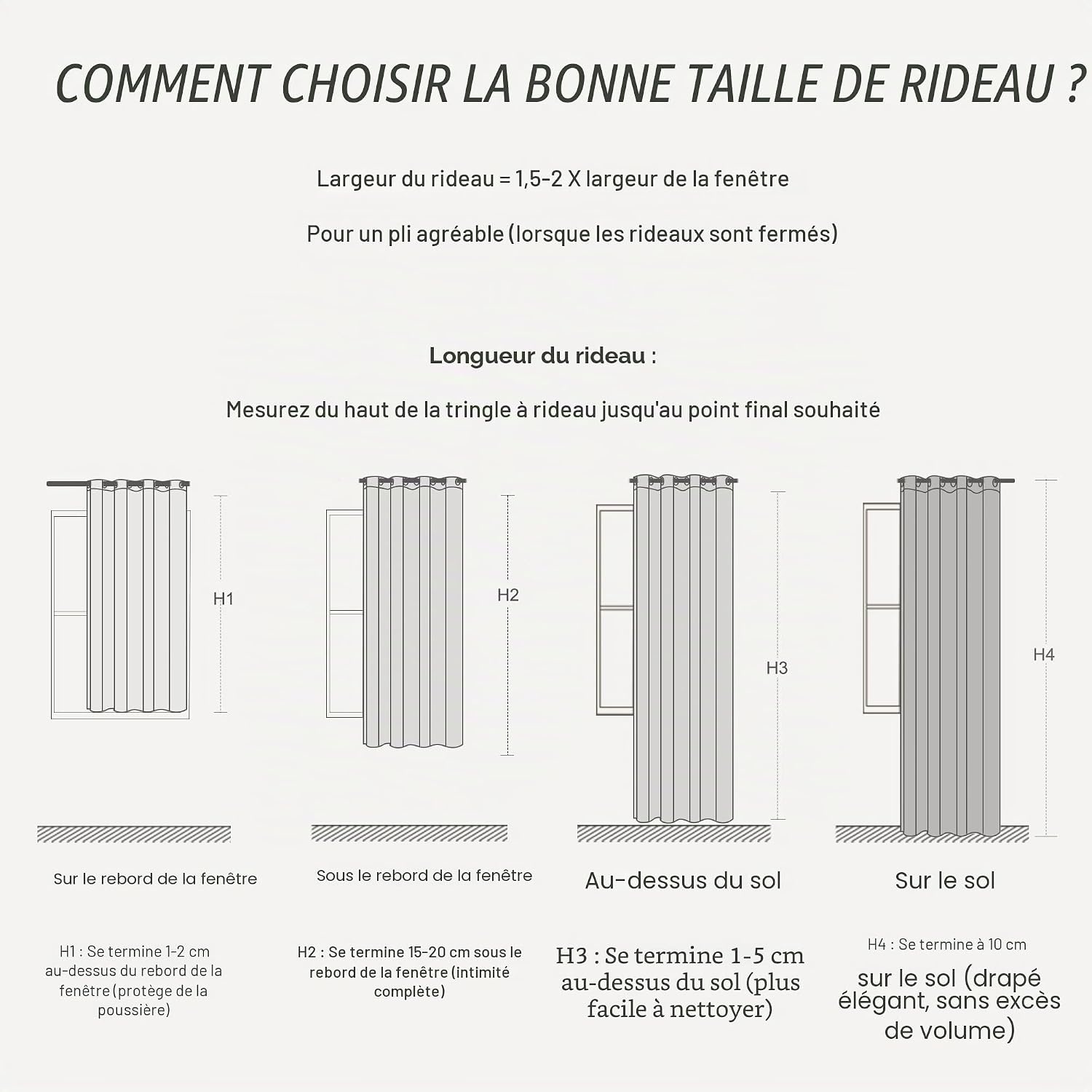 Lot de 2 rideaux occultants thermiques beige - Jusqu'à -33%