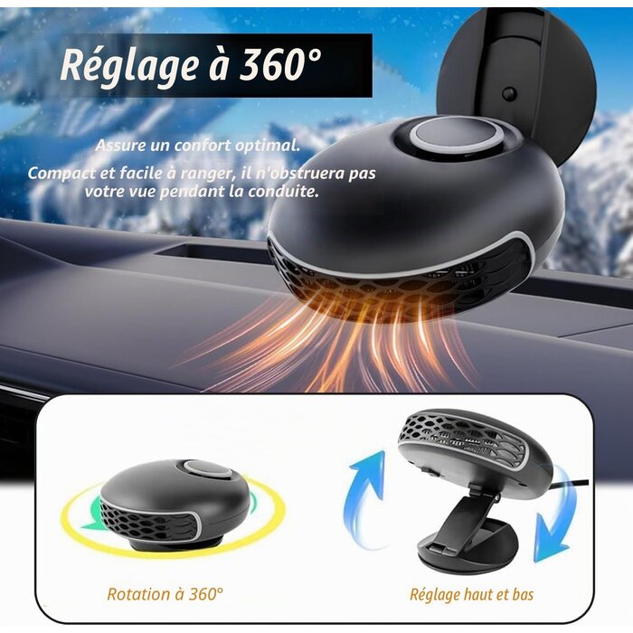 Chauffage portable 12V 150W - Dégivreur pare-brise - Jusqu'à -30%