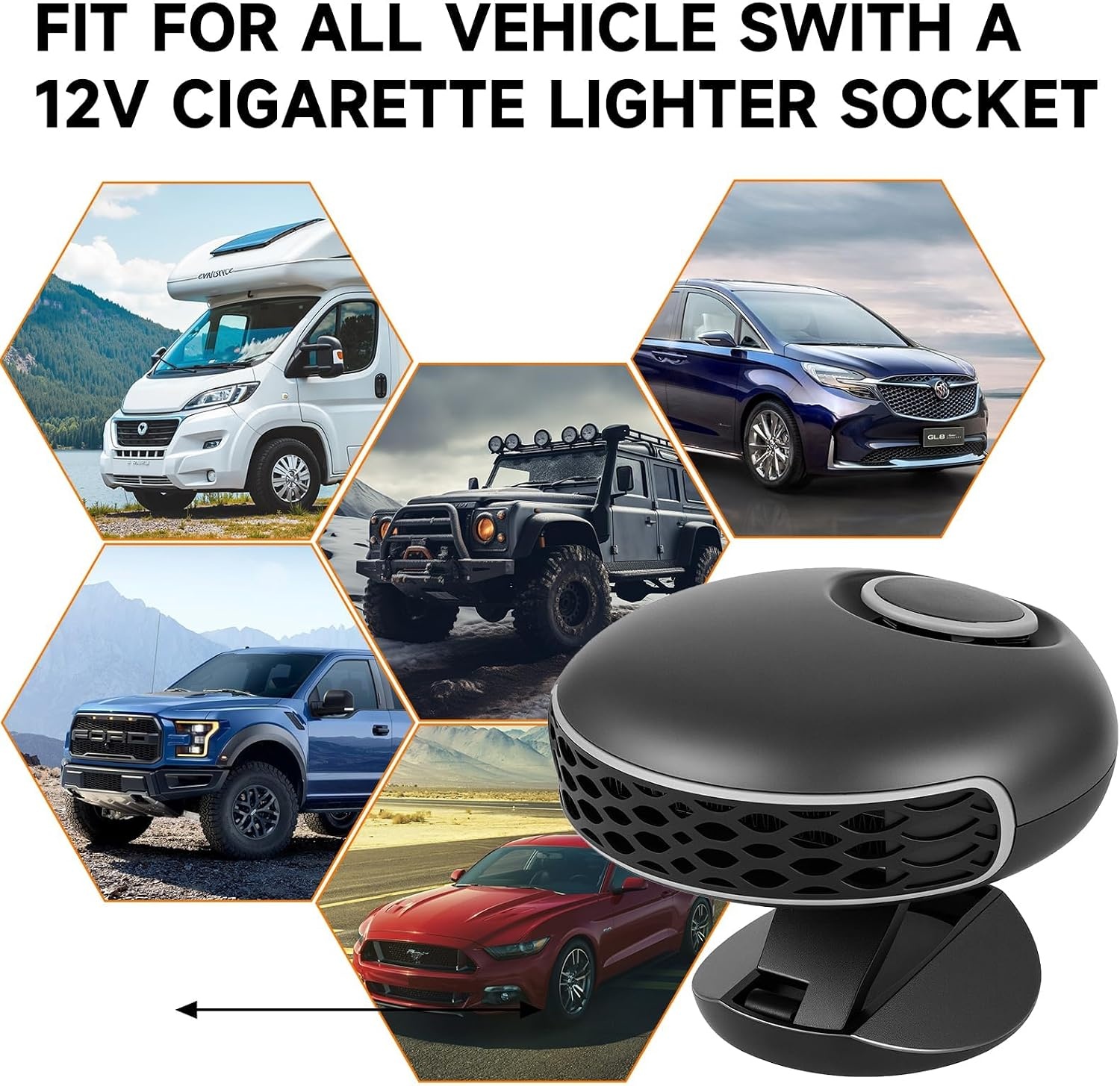 Chauffage portable 12V 150W - Dégivreur pare-brise - Jusqu'à -30%