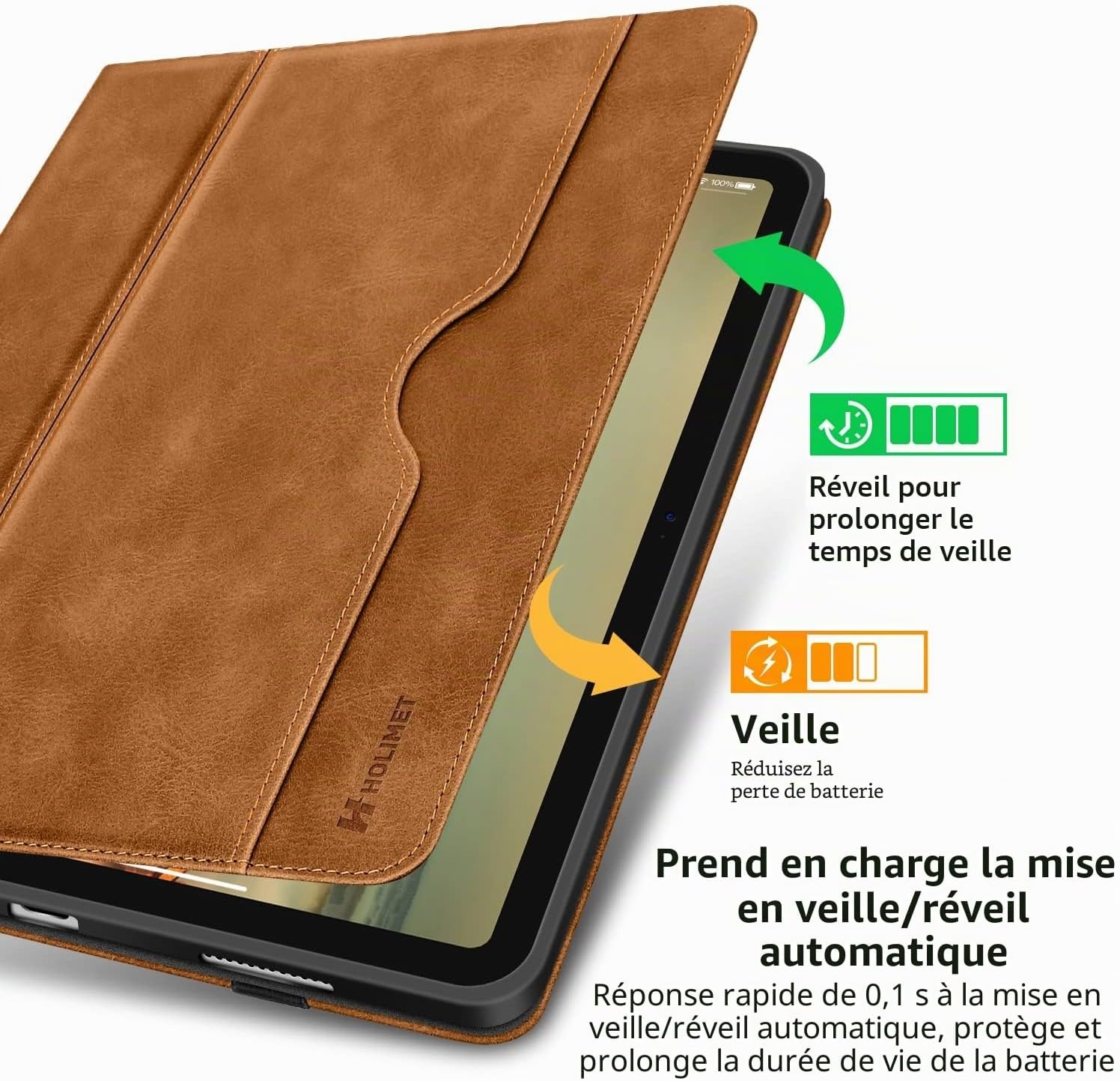 Étui pour iPad 10e génération (10,9") - Marron - Jusqu'à 58% de réduction