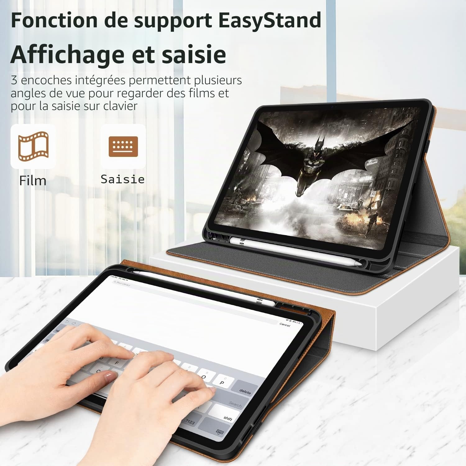 Étui pour iPad 10e génération (10,9") - Marron - Jusqu'à 58% de réduction