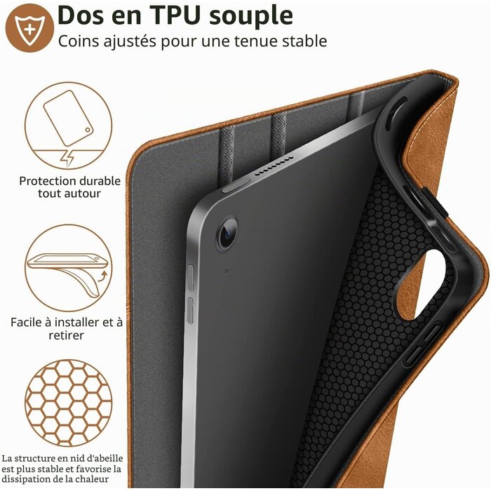 Étui pour iPad 10e génération (10,9") - Marron - Jusqu'à 58% de réduction