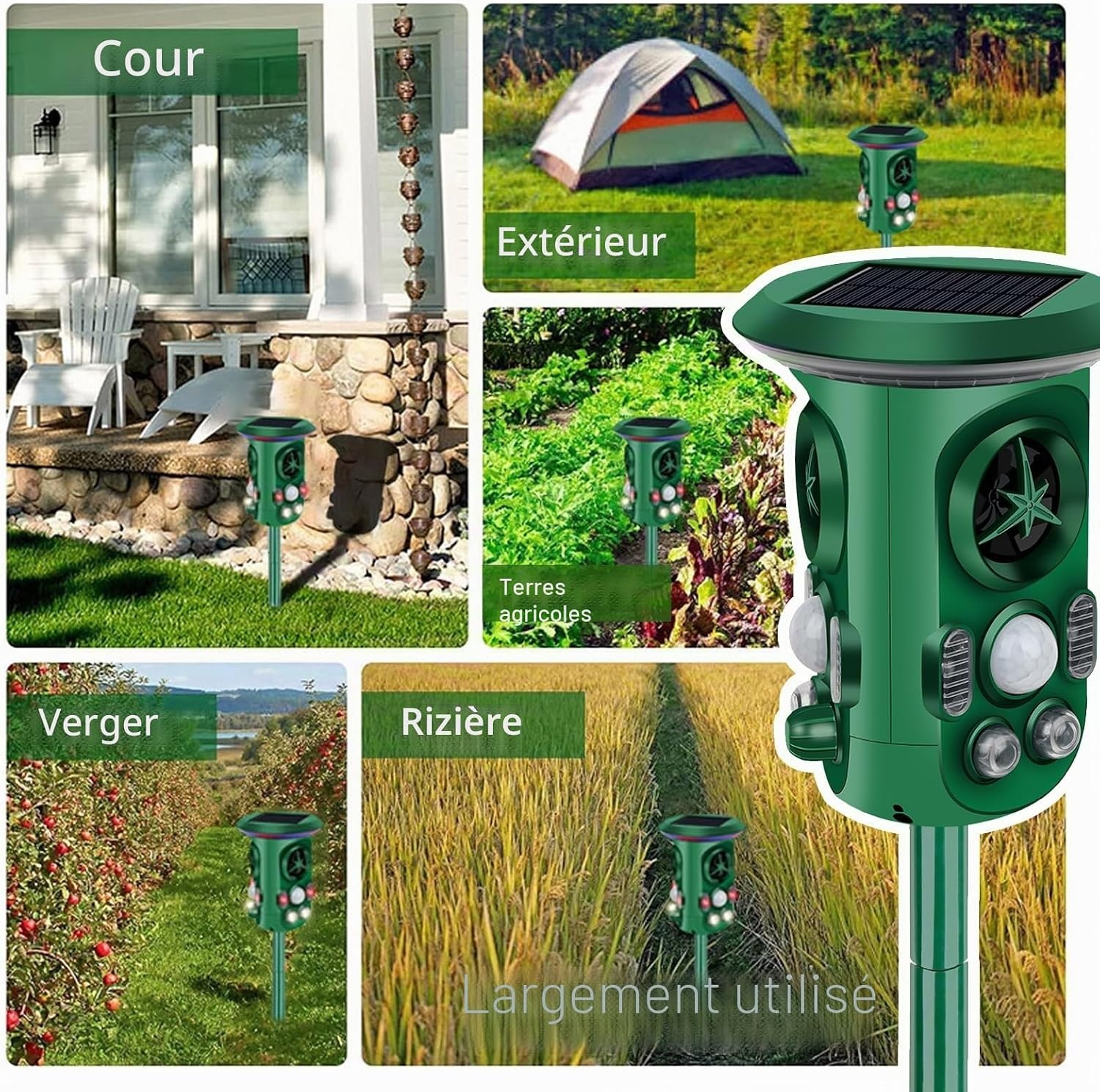 Répulsif ultrasons 360° solaire pour jardin - Jusqu'à 62% de remise