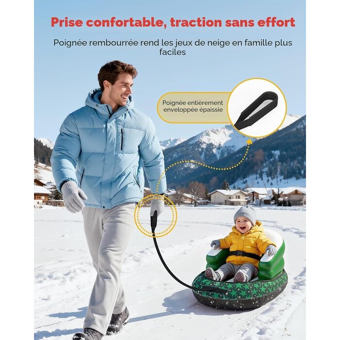 Luge gonflable verte pour enfant - Jusqu'à 59% de réduction