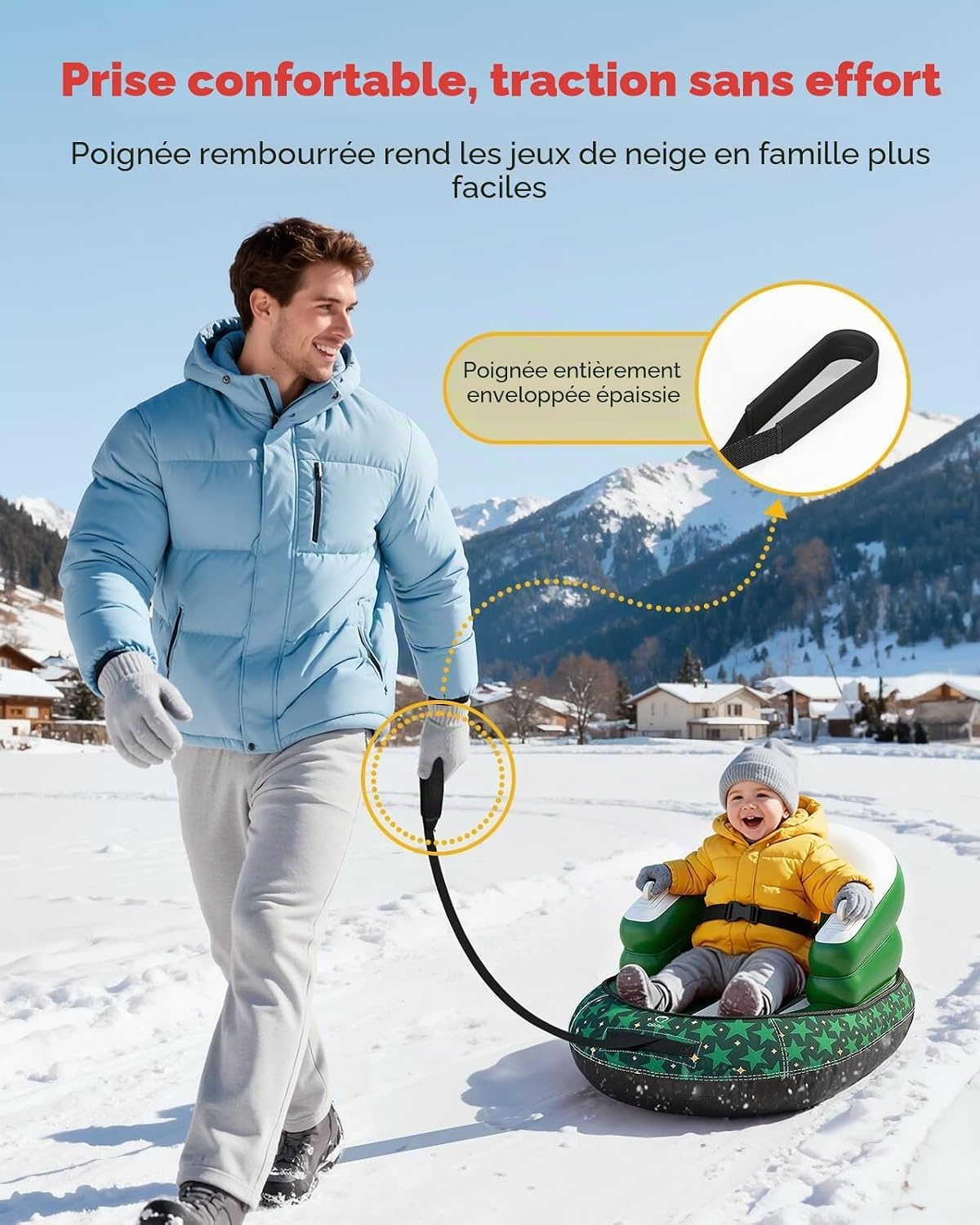 Luge gonflable verte pour enfant - Jusqu'à 59% de réduction