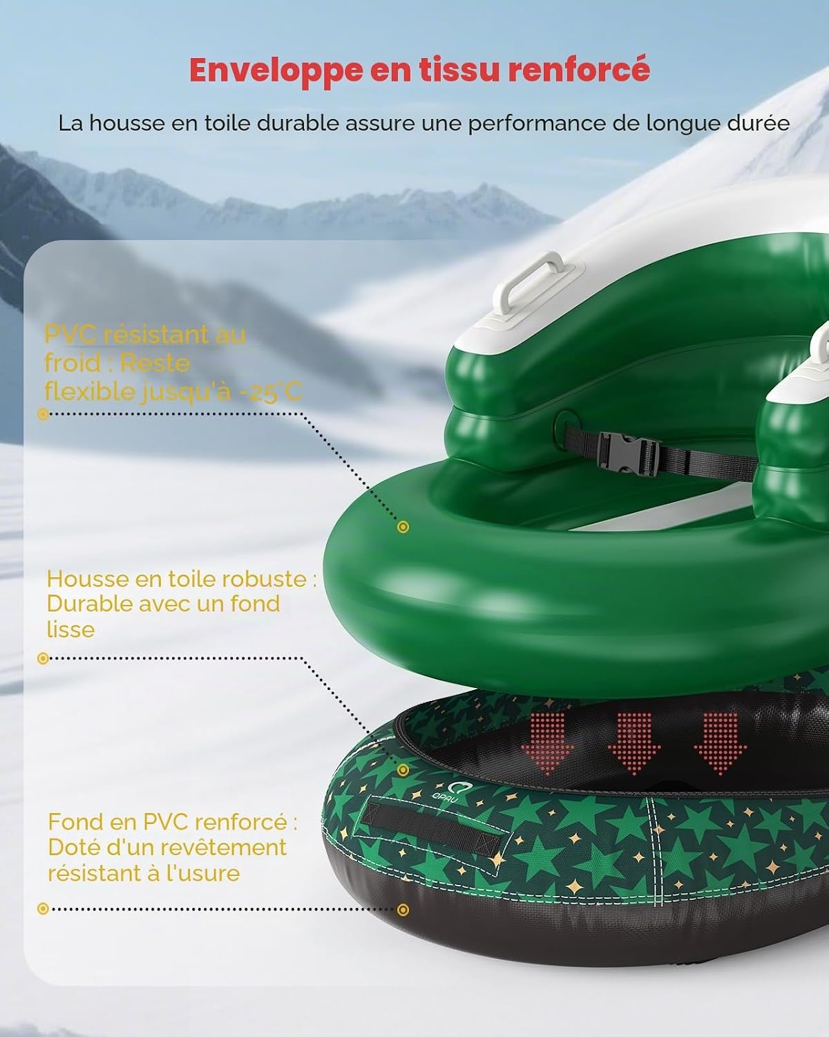 Luge gonflable verte pour enfant - Jusqu'à 59% de réduction