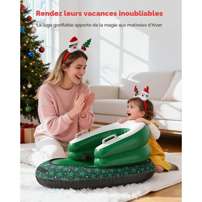 Luge gonflable verte pour enfant - Jusqu'à 59% de réduction