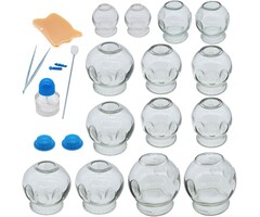 Kit de 14 ventouses en verre pour massage - Jusqu'à 55% de remise