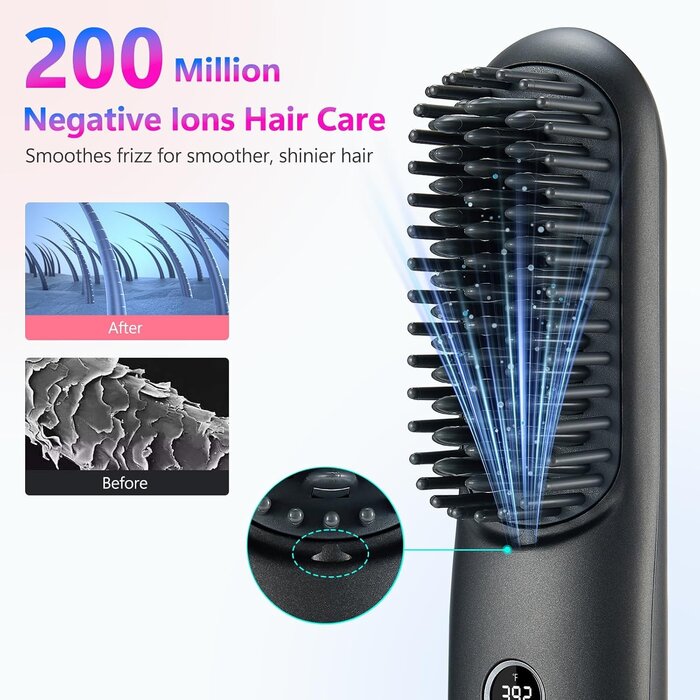 Brosse lissante sans fil pliable avec miroir - Jusqu'à -57% sur l'outlet
