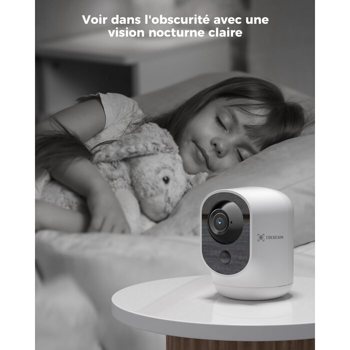 Caméra de surveillance 2K sans fil - Jusqu'à -62% sur votre sécurité