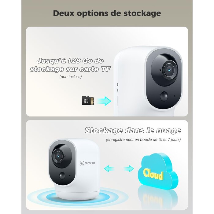 Caméra de surveillance 2K sans fil - Jusqu'à -62% sur votre sécurité