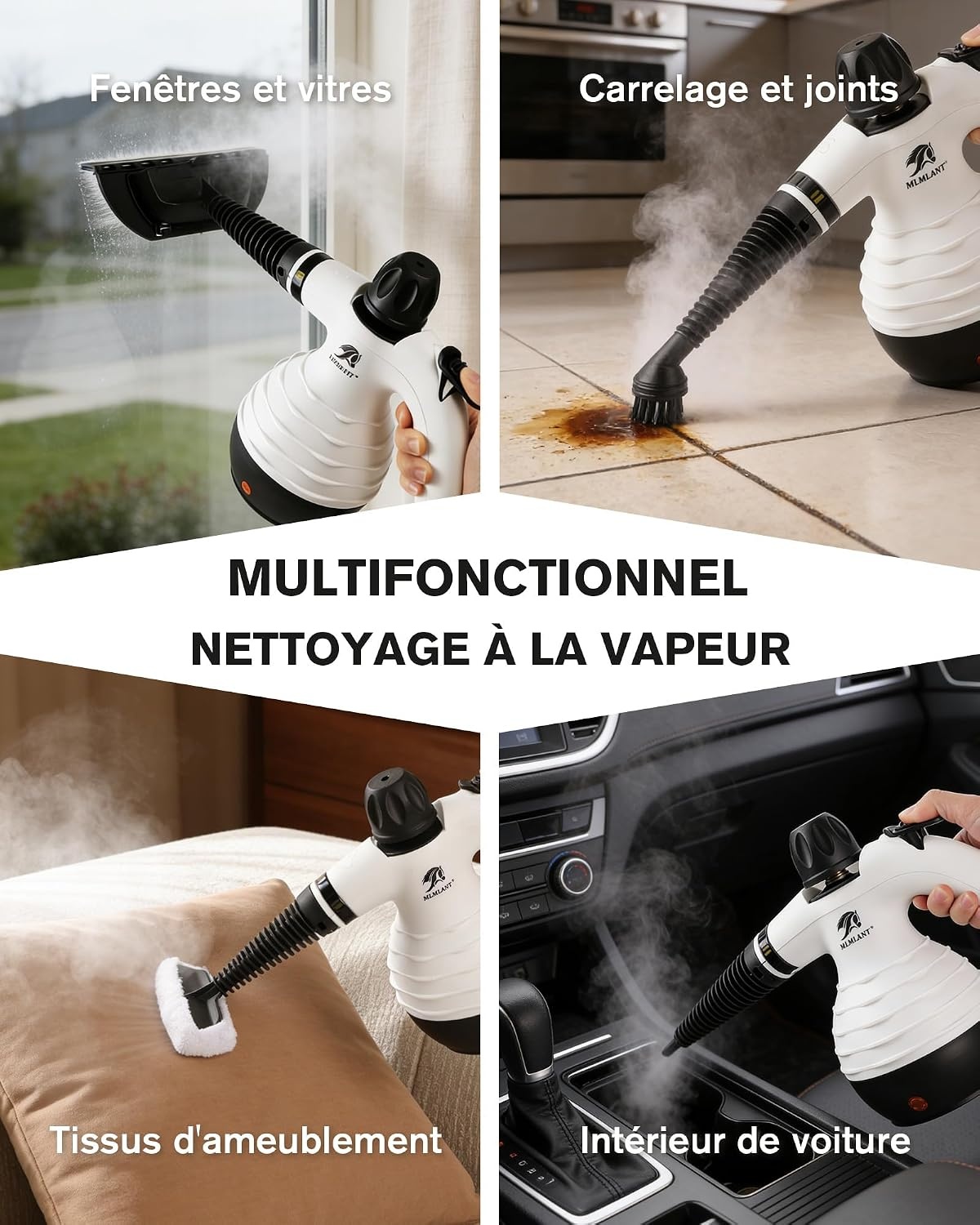 Nettoyeur vapeur portable multifonction - 1050W - Jusqu'à -63% de remise