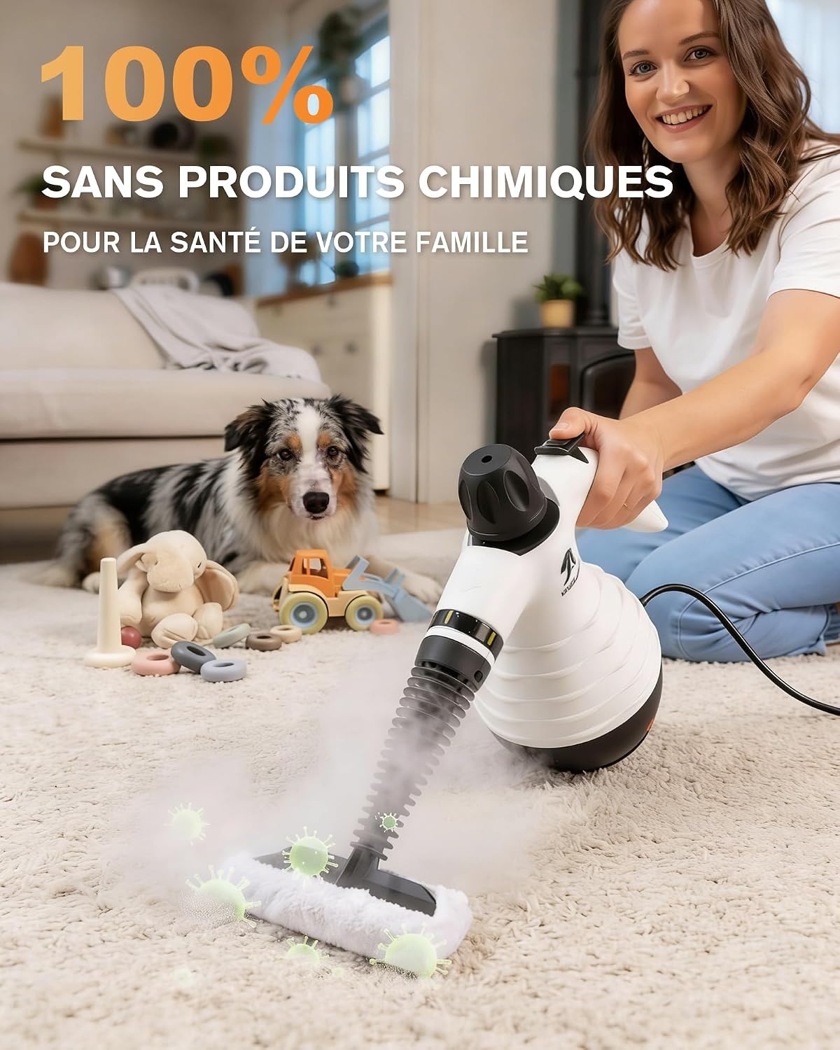 Nettoyeur Vapeur Portable 1050W - 10 Accessoires - Jusqu'à -63%