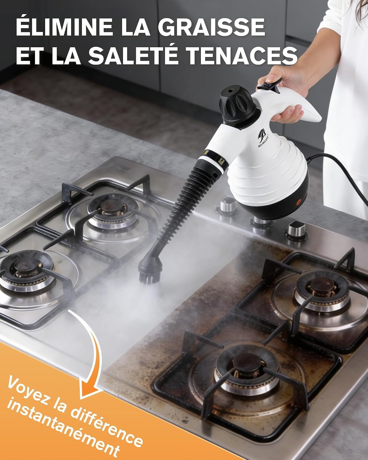 Nettoyeur Vapeur Portable 1050W - 10 Accessoires - Jusqu'à -63%