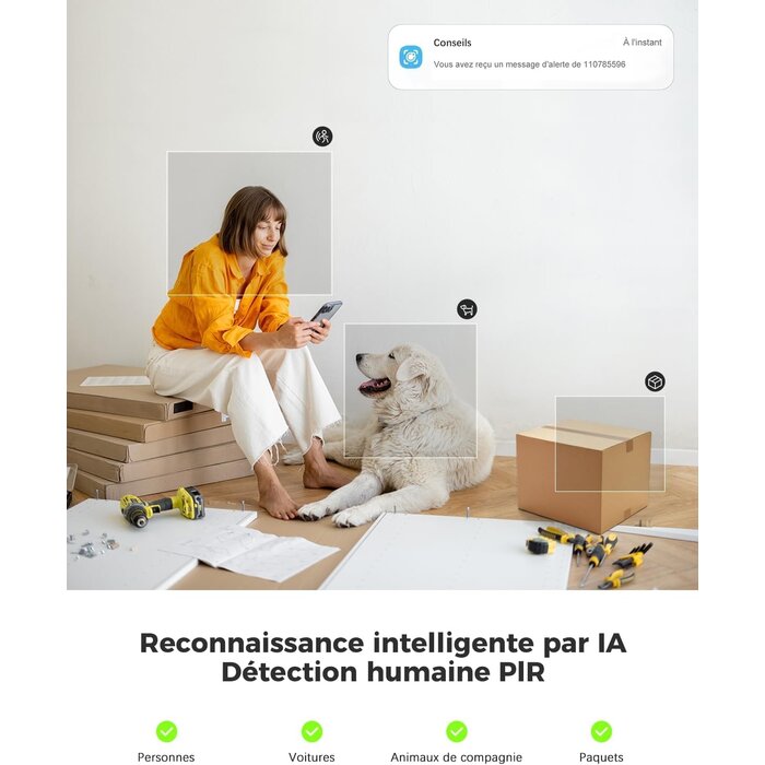 Caméra de surveillance 2K sans fil - Jusqu'à -62% de remise